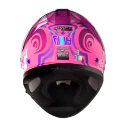 Casco Shaft Pro 612Dv Evo Funny Fucsia Morado Visor Iridium Azul 3
