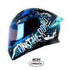 Casco Shaft Pro 612Dv Evo Funny Negro Azul Visor Iridium Azul 1