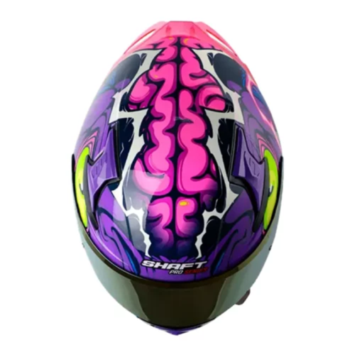 Casco Shaft Pro 612Dv Evo The Abisal Azul Verde Visor Iridium Morado 1
