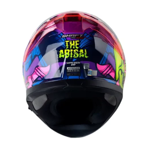 Casco Shaft Pro 612Dv Evo The Abisal Azul Verde Visor Iridium Morado 1
