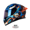 Casco Shaft Pro 612Dv Evo The Abisal Negro Azul Visor Iridium Azul 1