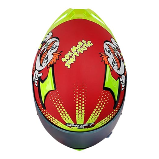 Casco Shaft Pro 612Dv Snack Rojo Amarillo Visor Iridium Amarillo 1