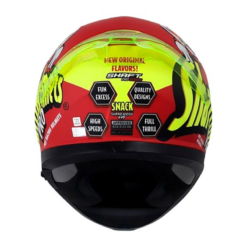 Casco Shaft Pro 612Dv Snack Rojo Amarillo Visor Iridium Amarillo 1