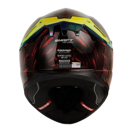 Casco Shaft Pro 620evo Lizzard Rojo Visor Iridium Rojo 1