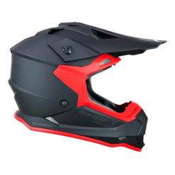 Casco Shaft Pro Mx08 Solid Negro Rojo 1