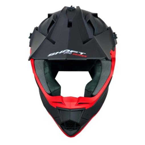 Casco Shaft Pro Mx08 Solid Negro Rojo 1