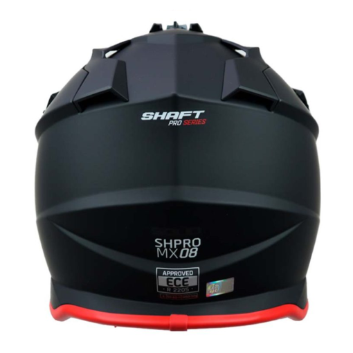 Casco Shaft Pro Mx08 Solid Negro Rojo 1