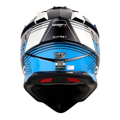Casco Shaft Pro Mx08 Sunset Azul Navy Blanco 1