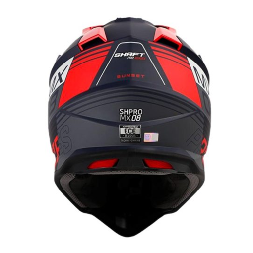 Casco Shaft Pro Mx08 Sunset Azul Navy Rojo 1