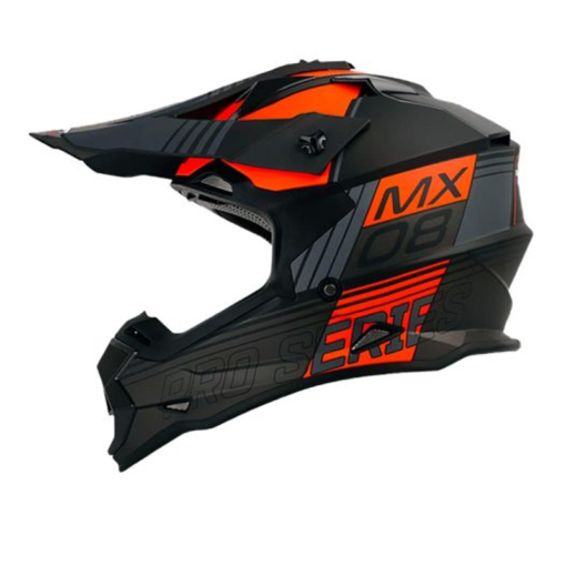 Casco Shaft Pro Mx08 Sunset Naranja 1