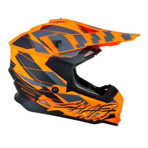 Casco Shaft Pro Mx08 Ztorm Naranja Gris 1