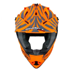 Casco Shaft Pro Mx08 Ztorm Naranja Gris 1