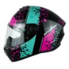 Casco Spartan Draken Broken Azul Rosado 1
