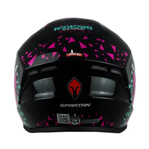 Casco Spartan Draken Broken Azul Rosado 1