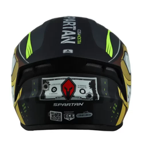 Casco Spartan Draken Csa Nostra Gris Amarillo 1
