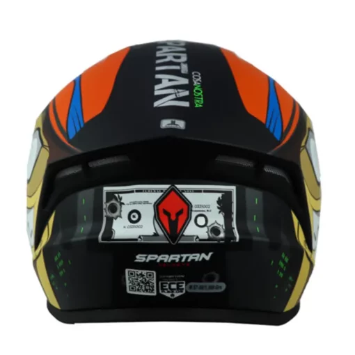 Casco Spartan Draken Csa Nostra Gris Azul 1