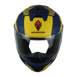 Casco Spartan Draken Fingerprint Azul Amarillo 1