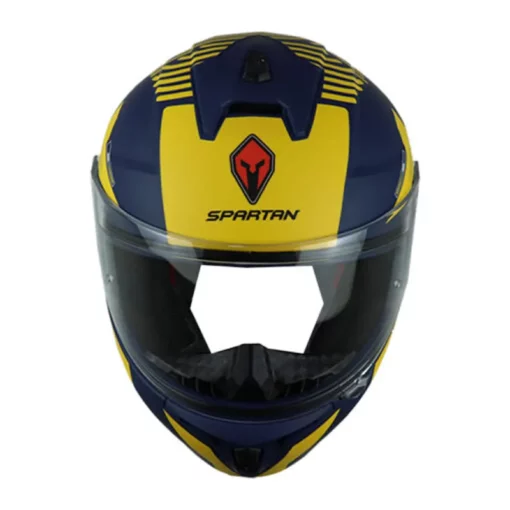 Casco Spartan Draken Fingerprint Azul Amarillo 1
