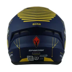 Casco Spartan Draken Fingerprint Azul Amarillo 1