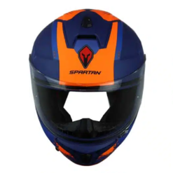 Casco Spartan Draken Type Azul Naranja 1