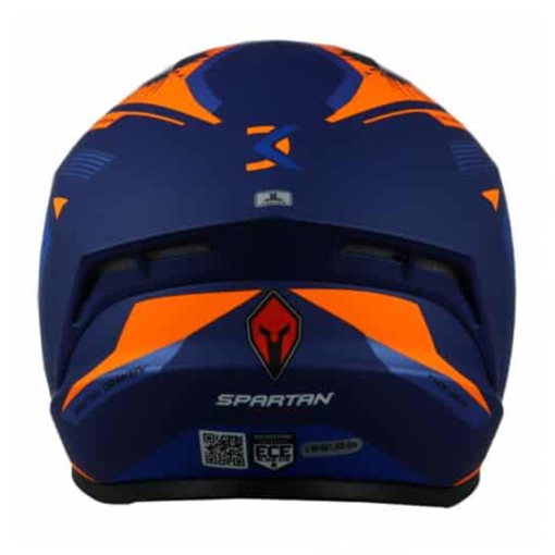 Casco Spartan Draken Type Azul Naranja 1