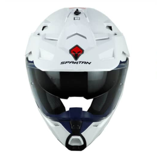 Casco Spartan Wolf Ds Blanco Rojo 1