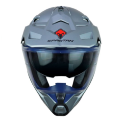 Casco Spartan Wolf Gris Rojo 1