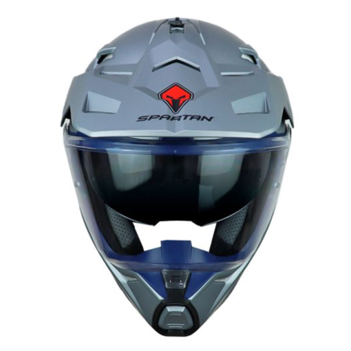 Casco Spartan Wolf Gris Rojo 1