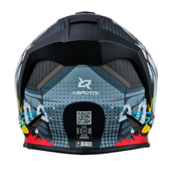 Casco X-Sports V151 Jakob Gris Rojo 1