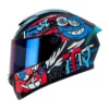 Casco X_One X-500Gt Evo Kitt Negro Azul Visor Iridium Azul 1