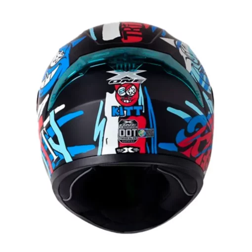 Casco X_One X-500Gt Evo Kitt Negro Azul Visor Iridium Azul 1