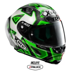 Casco Xlite X-803rs Ultra Carbón Petrucci Rojo Verde 2