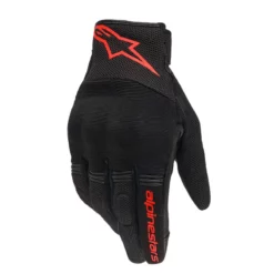 Guantes Alpinestars Cooper Negro Rojo Fluorescente 1