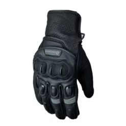 Guantes Giacomo En Cuero Street Race Negro Gris 1