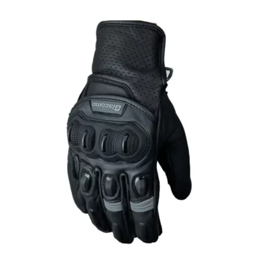 Guantes Giacomo En Cuero Street Race Negro Gris 1