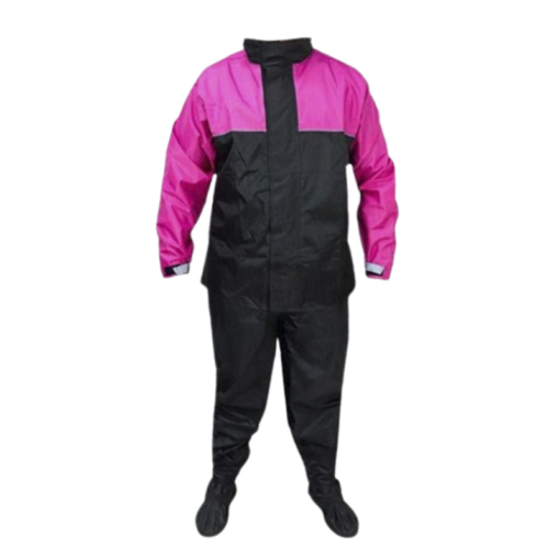 Impermeable Poliester Delatex Negro Fucsia 1