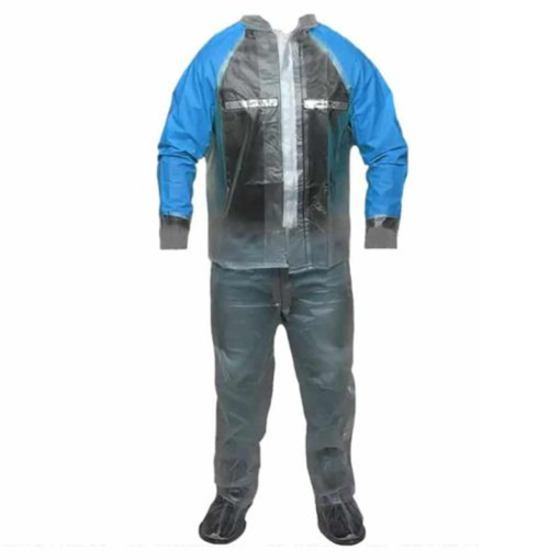 Impermeable Silicona Celeste