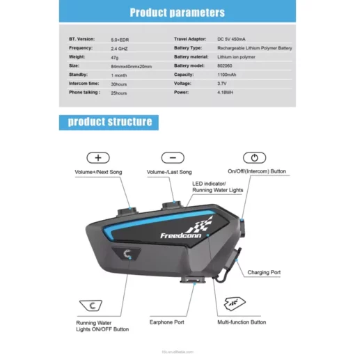 Intercomunicador Freedconn Fx Black 1