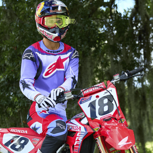 Jersey Alpinestars Fluid Wurx Morado Rojo 1