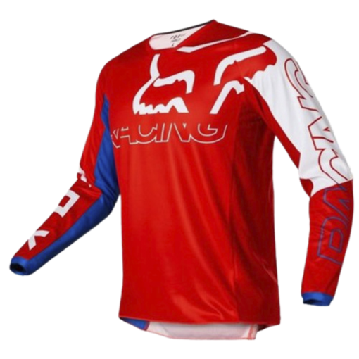 Jersey Fox 180 Skew Blanco Rojo Azul 1
