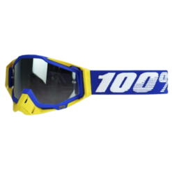 Lentes Cross 100% Racecraft Azul Amarillo Visor Mirror