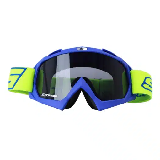 Lentes Cross Shaft 16 Evo Azul Amarillo Visor Smoke1