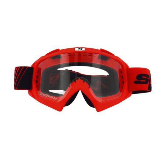Lentes Cross Shaft 16 Rojo Visor Transparente