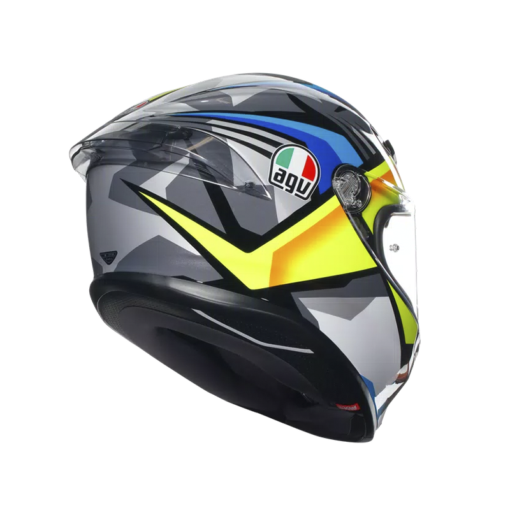 Casco Agv K6 Joan Azul Amarillo