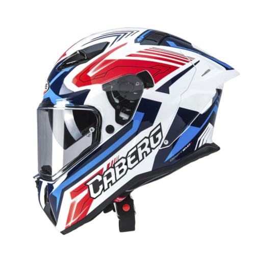 Casco Caberg Drift Evo Carbón Jarama ll Blanco Rojo Azul 1