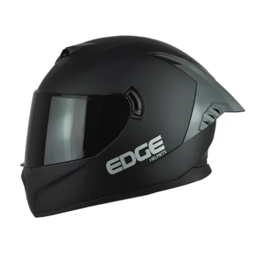 Casco Edge Racer Solido Negro 1