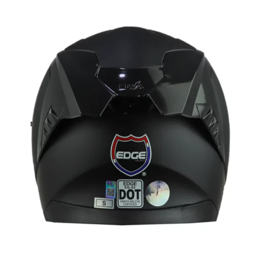 Casco Edge Racer Solido Negro 1