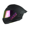 Casco Edge Shangai Solido Negro Rosado 1