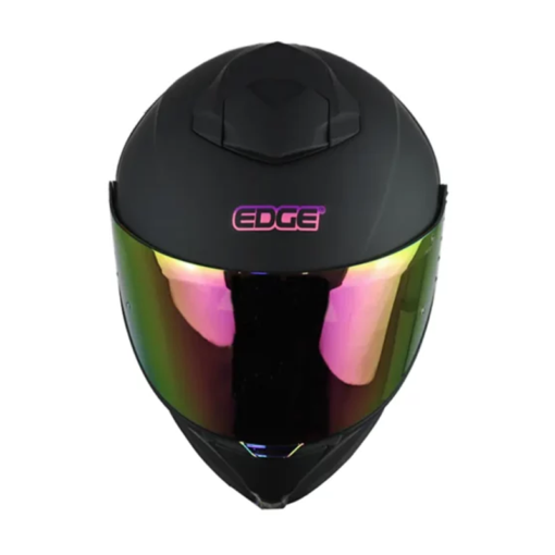 Casco Edge Shangai Solido Negro Rosado 1