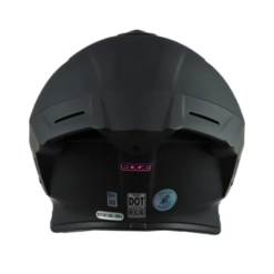 Casco Edge Shangai Solido Negro Rosado 1